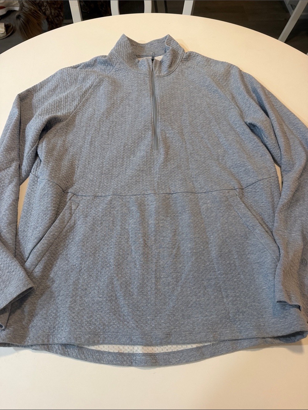 lululemon athletica Men's Heather Light Blue Quarter-Zip Pullover